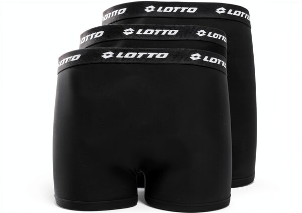 Lotto Boxershorts Herren 3er Pack Retro, Caviar und Weiß, Regular Fit-2
