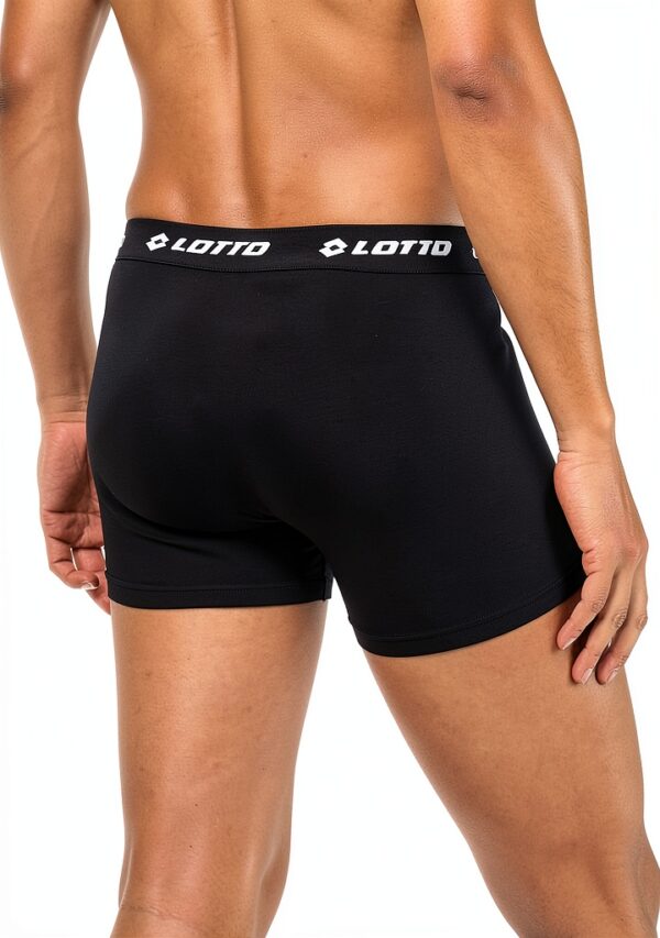 Lotto Boxershorts Herren 3er Pack Retro, Caviar und Weiß, Regular Fit-6