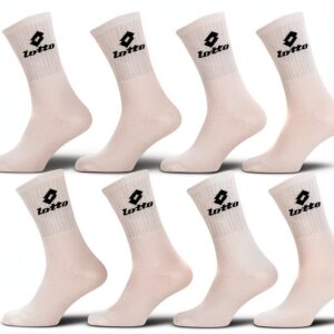 Lotto x8 Herren Socken weiß - Sportsocken für Tennis und Running-0